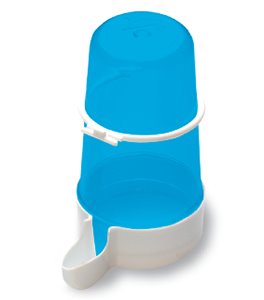 BEBEDERO PARAROS 400 ml AZUL CON ANILLA